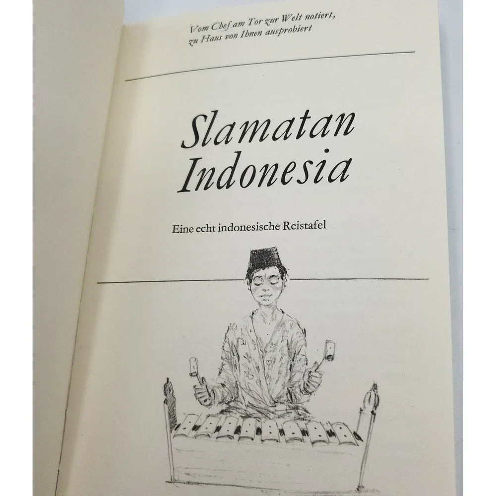 SLAMATAN INDONESIA Eine echt indonesische Reistafel HC 1970 Lot of‎ 2 Rare HTF